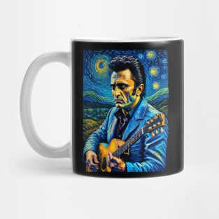 Johnny Cash in starry night Mug